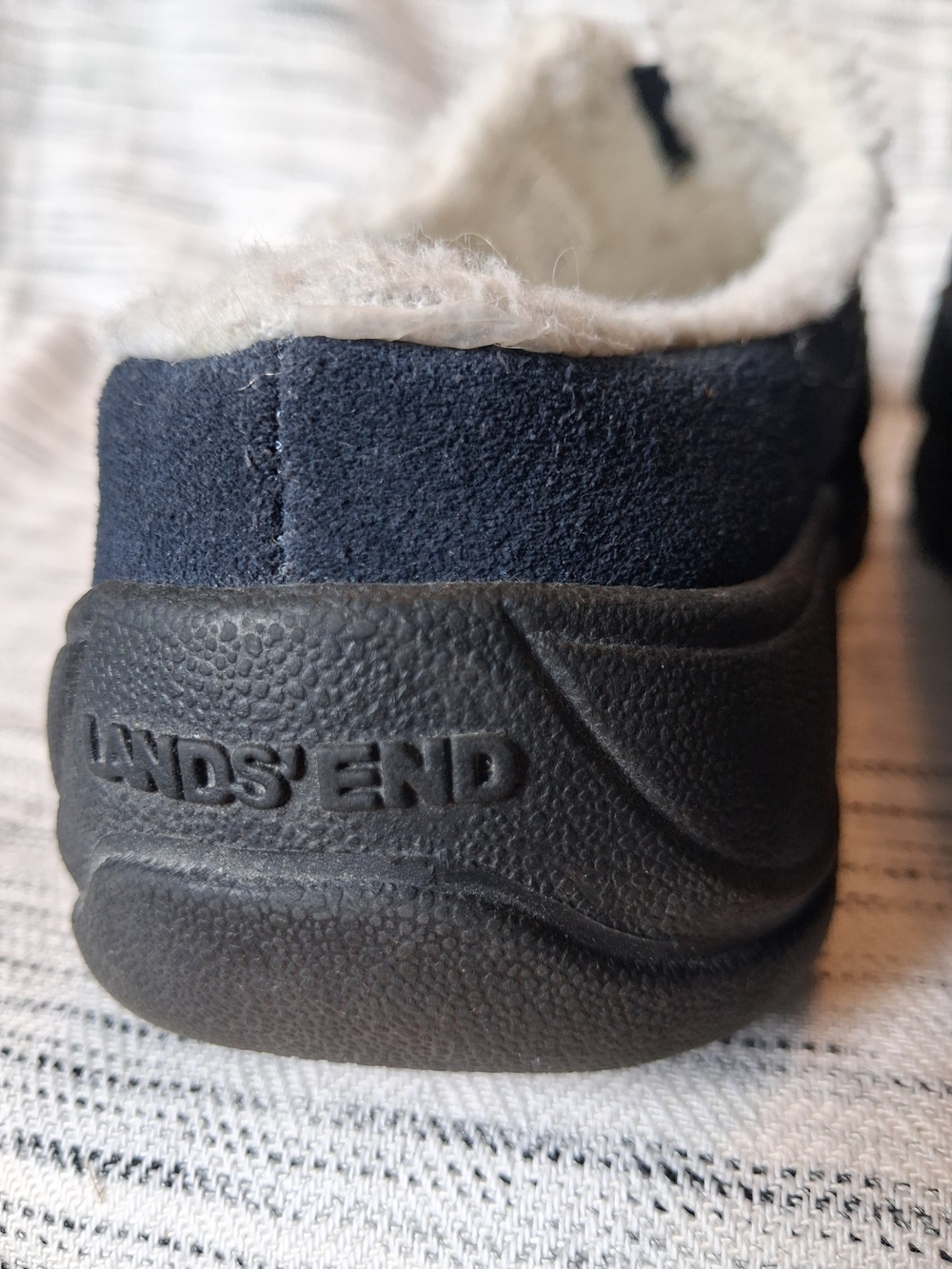 Lands End Womens Navy Slip-On Fleece-Lined Casual Clog - Picture 16 of 16